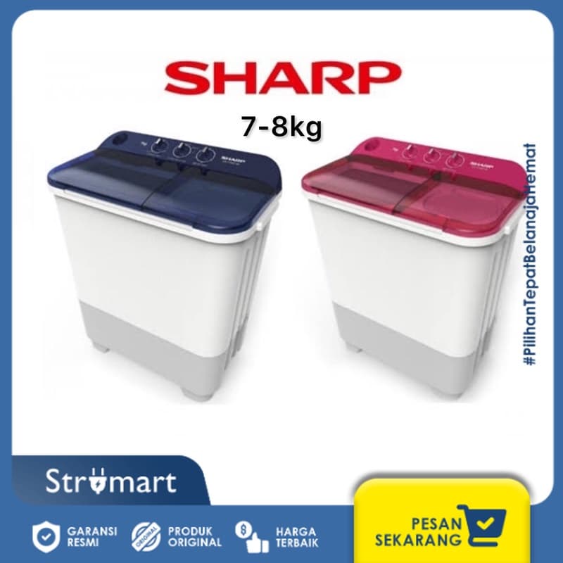 Mesin Cuci 2TB Sharp ES-T75NT-BL/PK