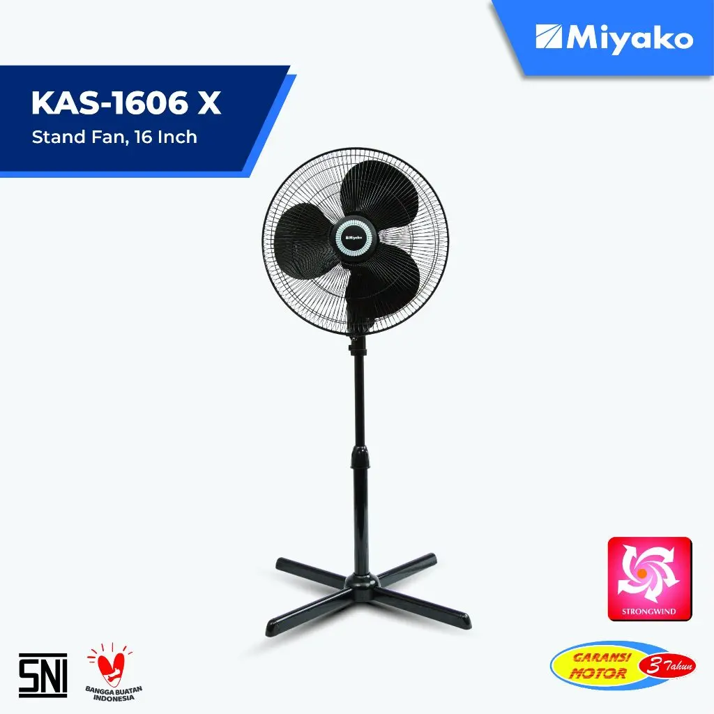Kipas Angin Berdiri 16" Miyako KAS-1606X PL @2 (NEW)
