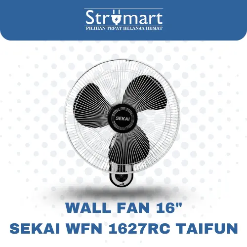 Kipas Angin Dinding 16" Sekai Wfn 1627RC Taifun