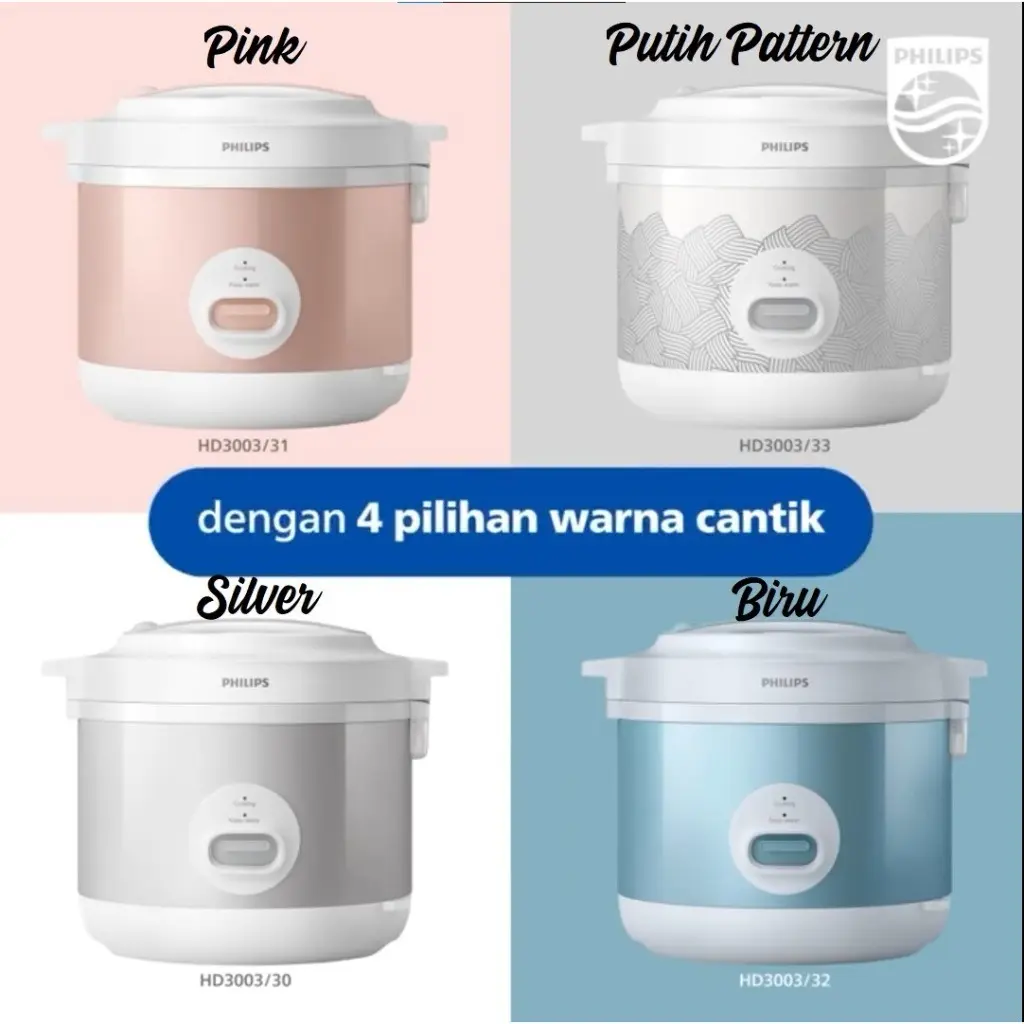 Magic Com Philips HD-3003/31/PINK/1,8LT