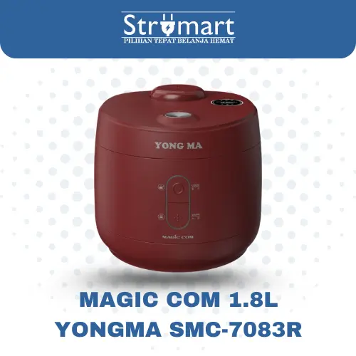 YONG MA SMC 7083R – Magic Com Manual 1.8 Liter 400 Watt Red Merah SMC7083R