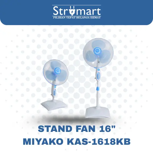 Kipas Angin Berdiri 16" Miyako KAS-1618KB/BESI/2IN1