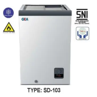 FREEZER GEA SD-103 SLIDING FLAT GLASS