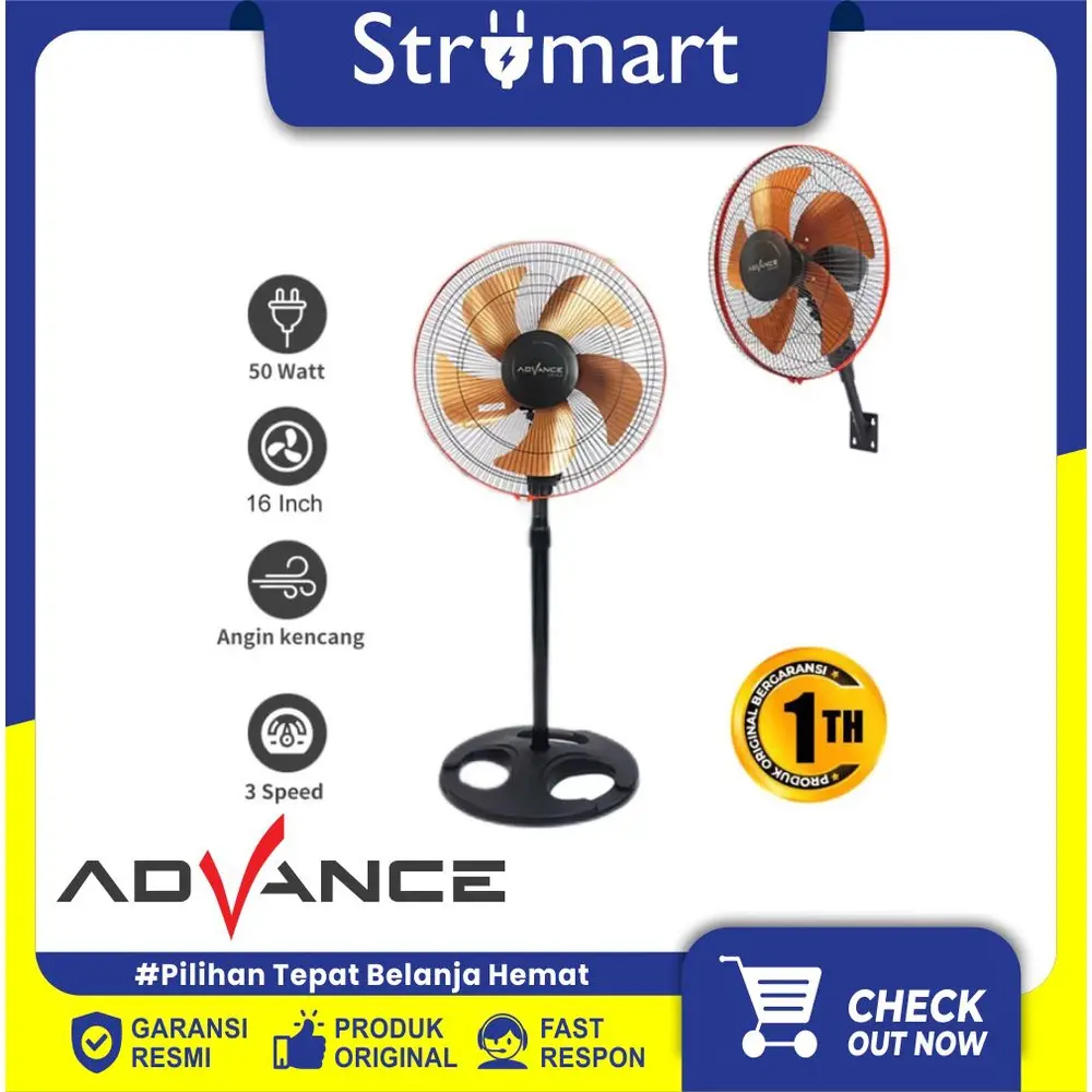 Kipas Angin Berdiri 16" Advance TDS-16 2IN1