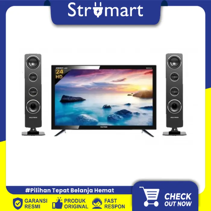 TV LED 24" Polytron PLD-24TV1855 + Speaker TN932/S