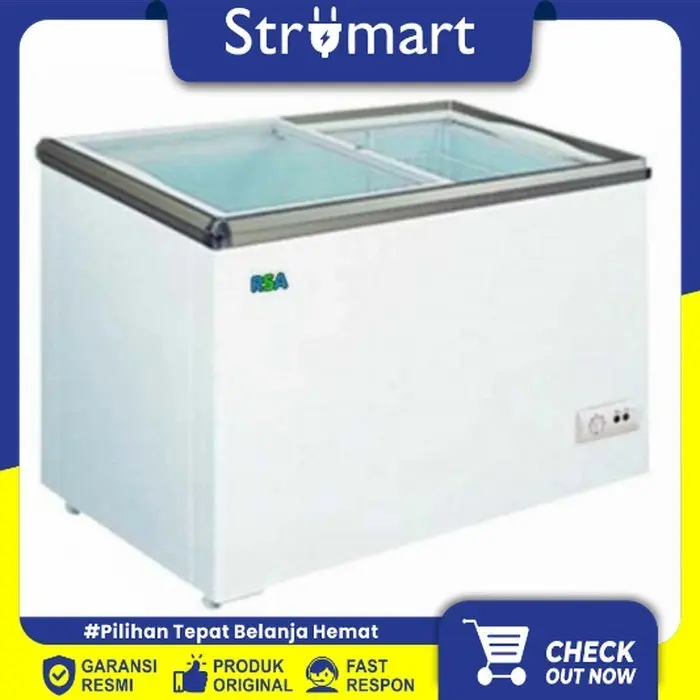 Sliding Flat Glass Freezer Rsa XS-200