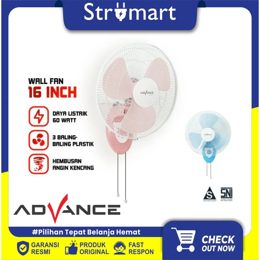 Kipas Angin Dinding 16" Advance WF-16