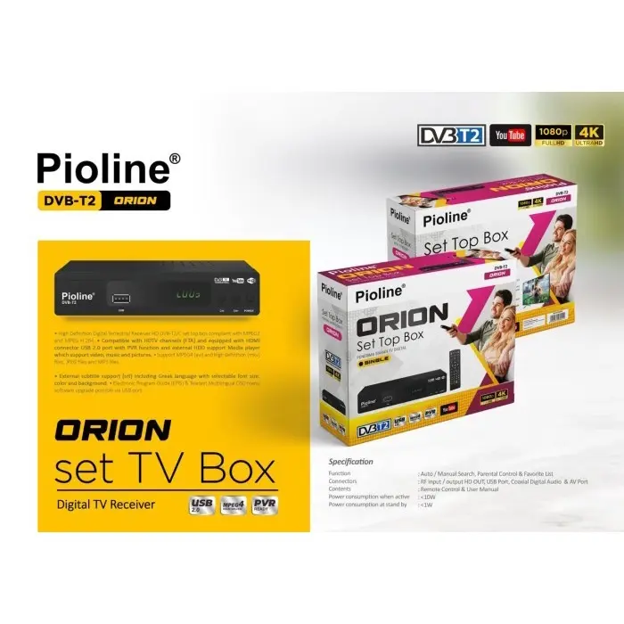 Stb Pioline Orion DVB-T2