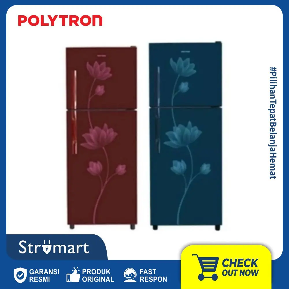 Kulkas 2PT Polytron PRB-219-B/R