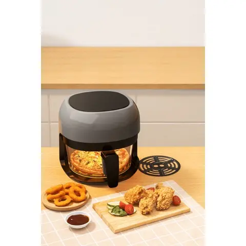 Air Fryer Idealife IL-200B Kaca 4L