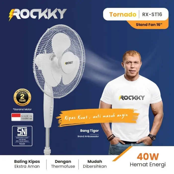 Kipas Angin Berdiri 16" Rockky Tornado