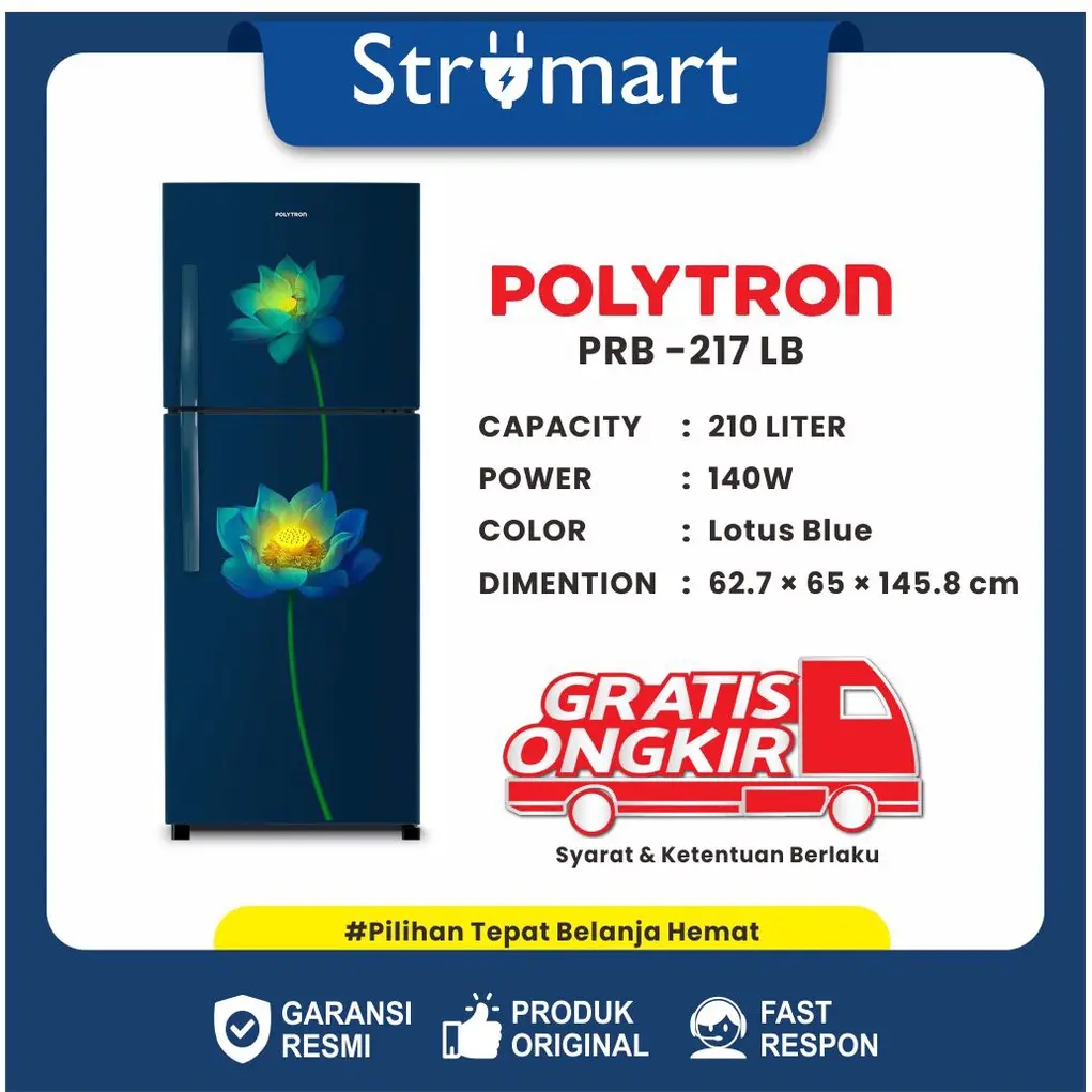 Kulkas 2PT Polytron PRB-217