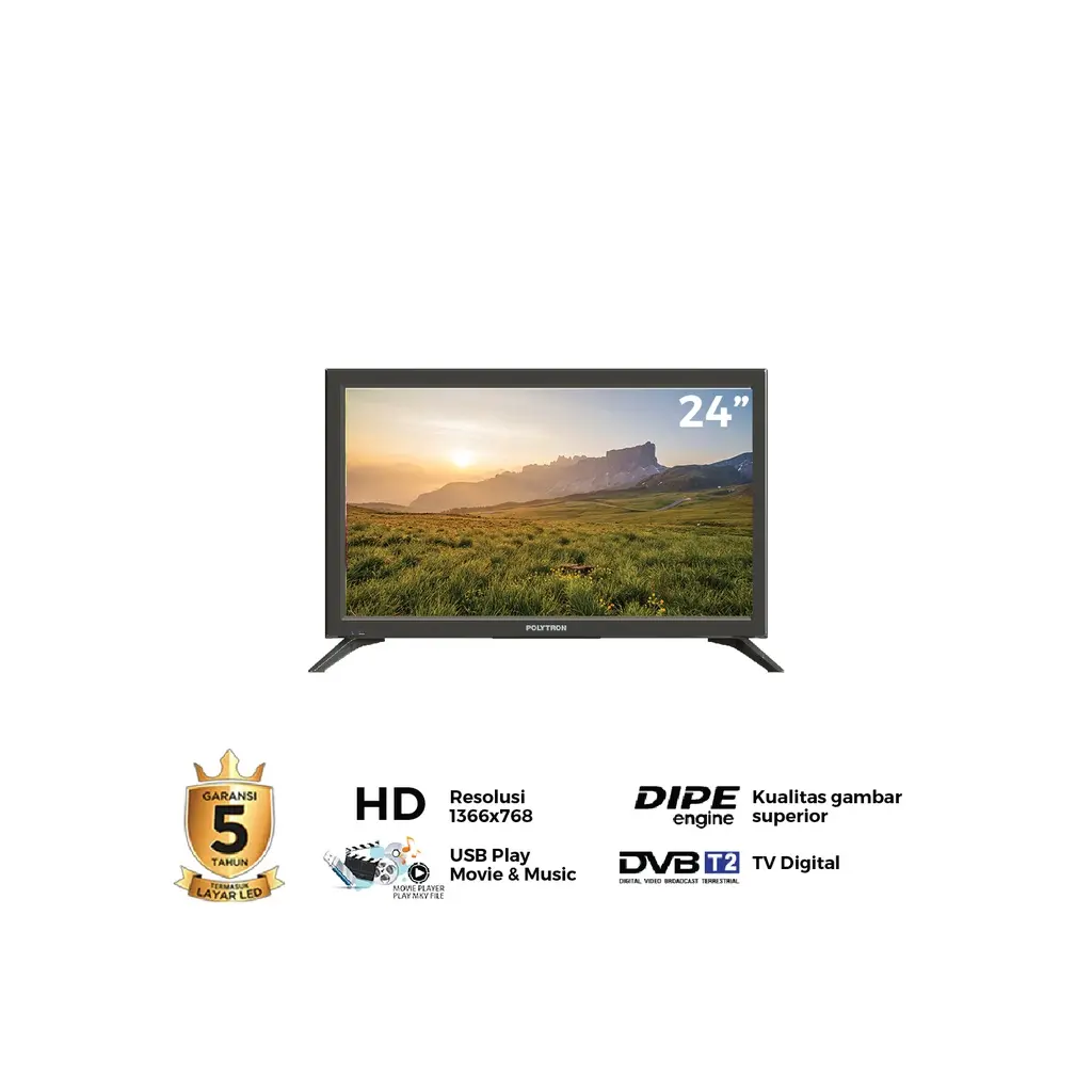 TV LED 24" Polytron PLD-24V1853