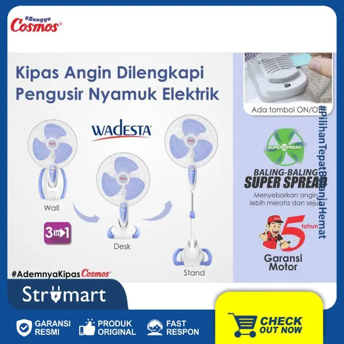 Kipas Angin Berdiri 16" Cosmos S033