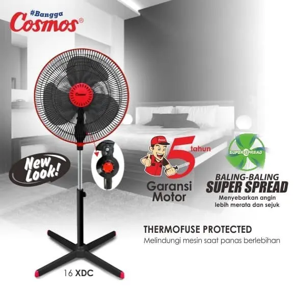 Kipas Angin Berdiri 16" Cosmos XDC/MRH-HTM/KAKI X