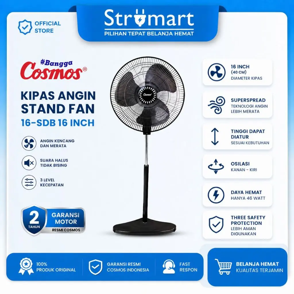 Kipas Angin Berdiri 16" Cosmos SDB/HTM
