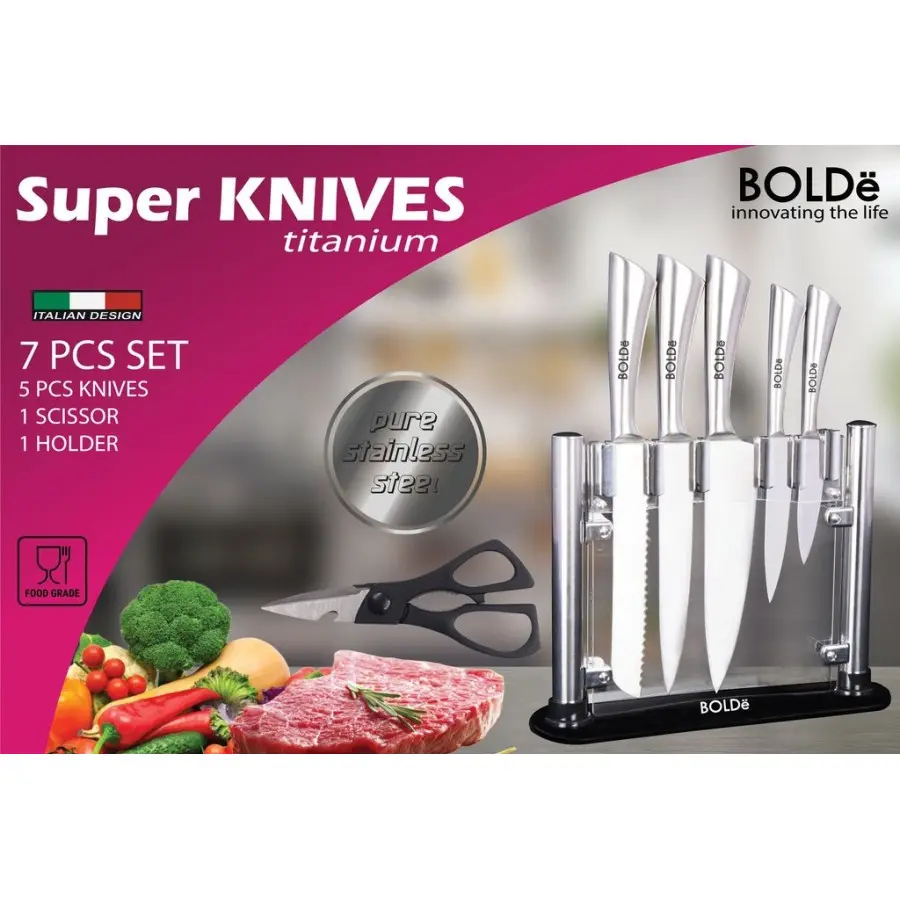 Super Knives Titanium Setrika 7 Pcs
