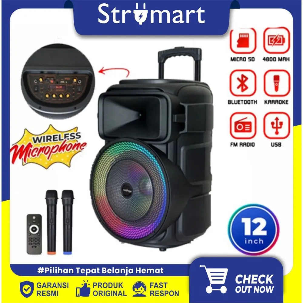 Speaker Portable 12" Advance K1212S