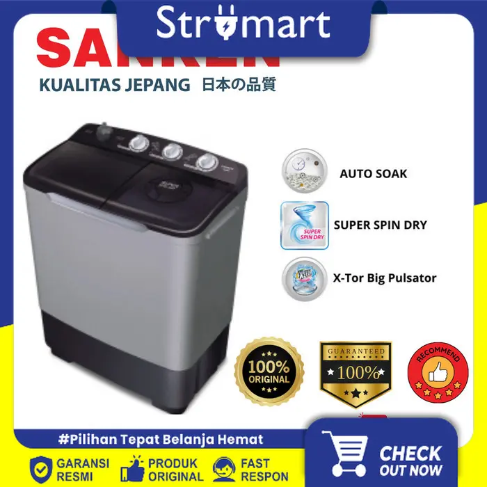 Mesin Cuci 2TB Sanken TW-8600RL