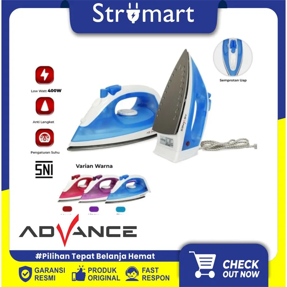 Setrika Uap Advance STK-600 Anti Lengket