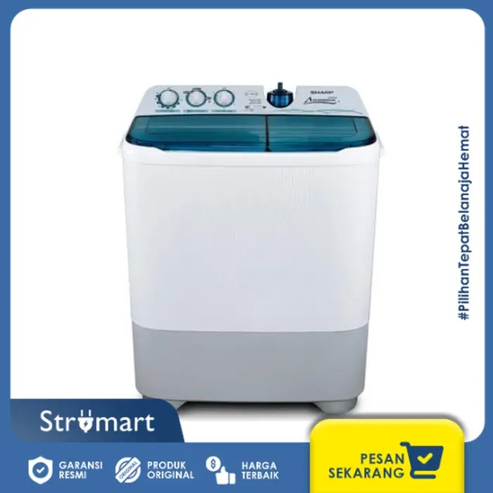 Mesin Cuci 2TB Sharp ES-T85CR-BK/VK/PK