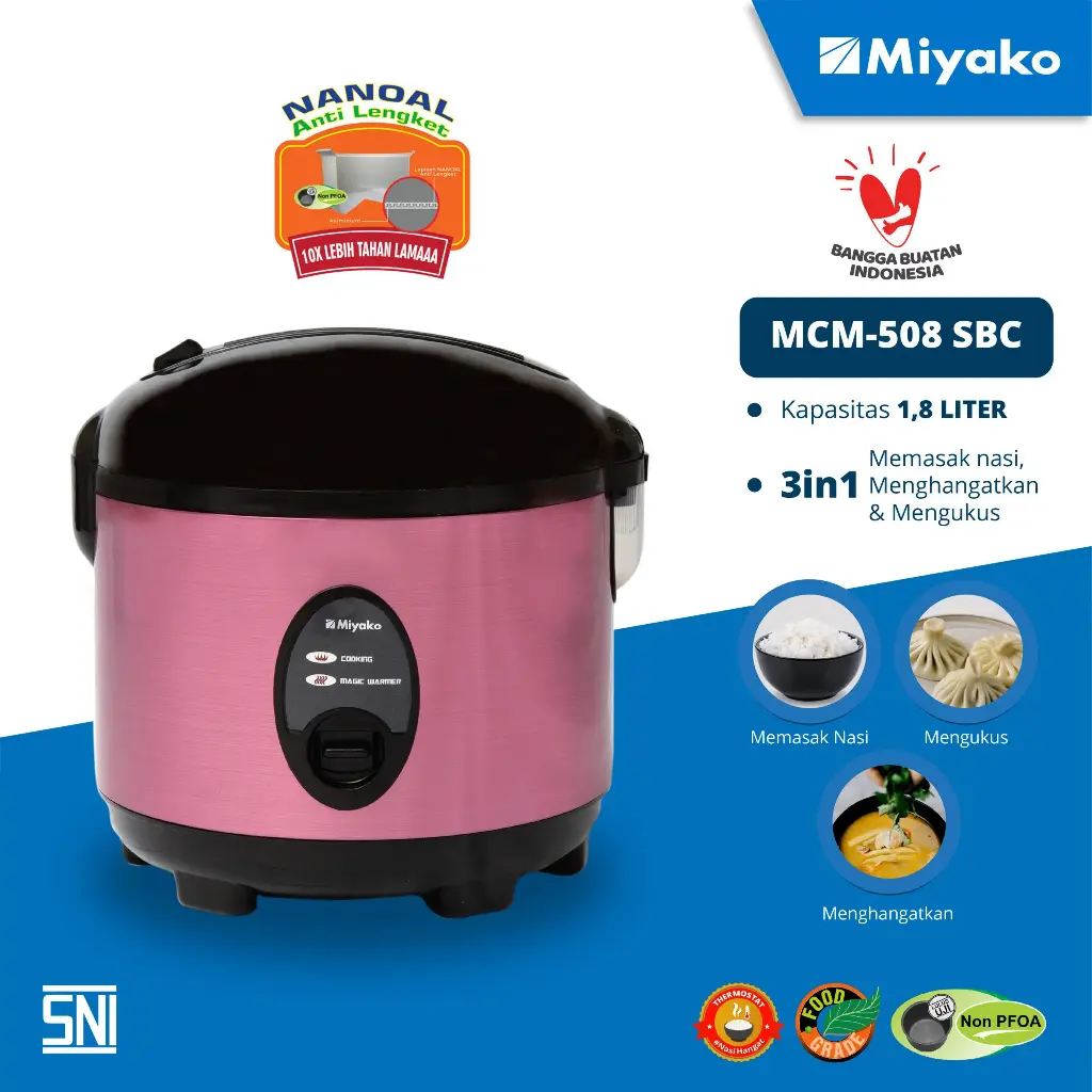 Magic Com Miyako MCM-508 SBC/SS/1,8LT/375W