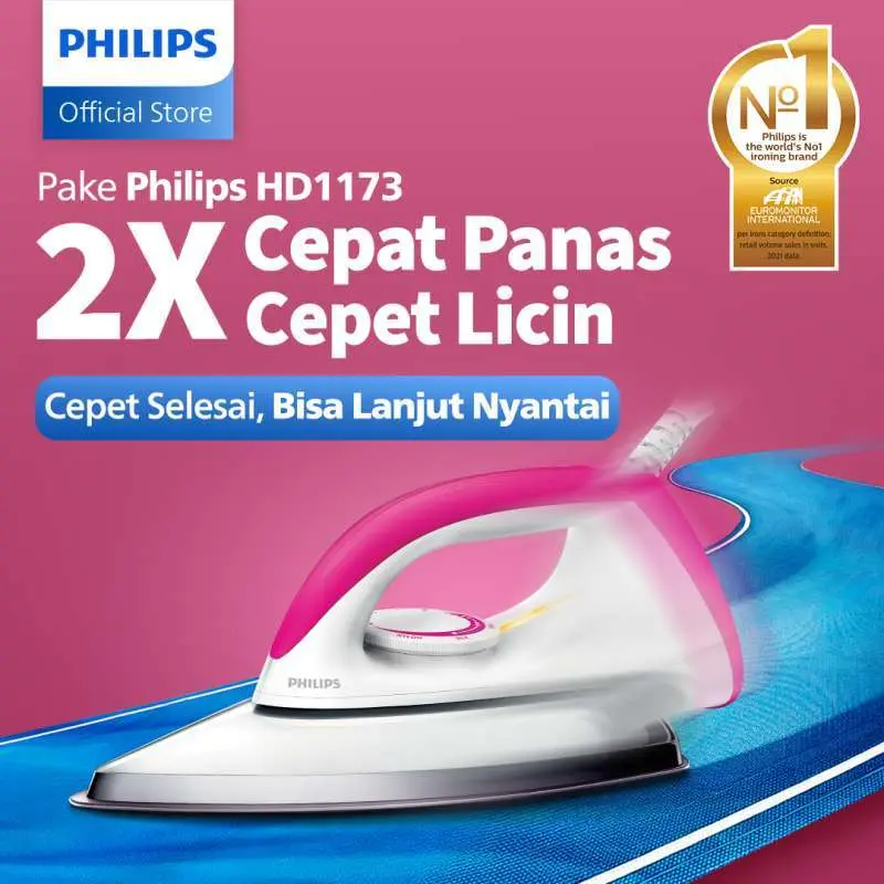 Setrika *PHILIPS HD-1173/40/PINK