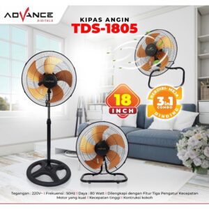 KIPAS ANGIN STAND FAN 18 INCH ADVANCE TDS-1805 3IN1