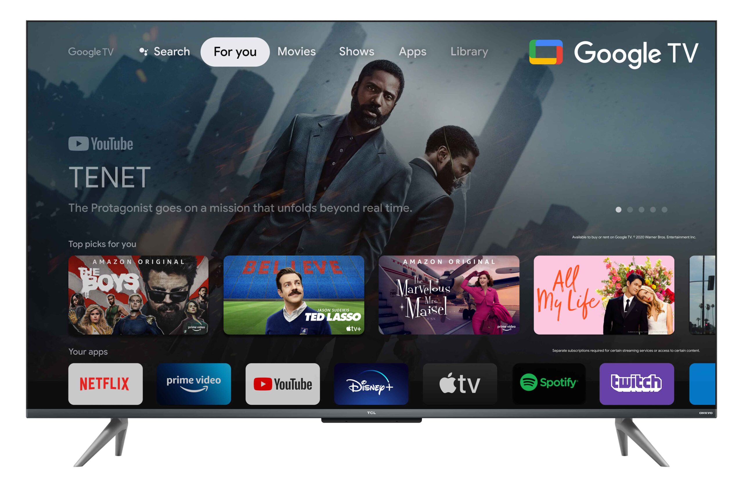 TV LED 50" TCL 50T61C GOOGLE TV QLED 4K - Gambar 3