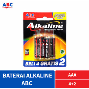 BATERAI ABC ALKALINE A3 /4+2