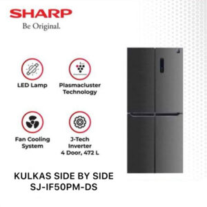 KULKAS SBS SHARP SJ-IF50PM-DS